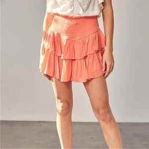 Mustard Seed Coral Skort